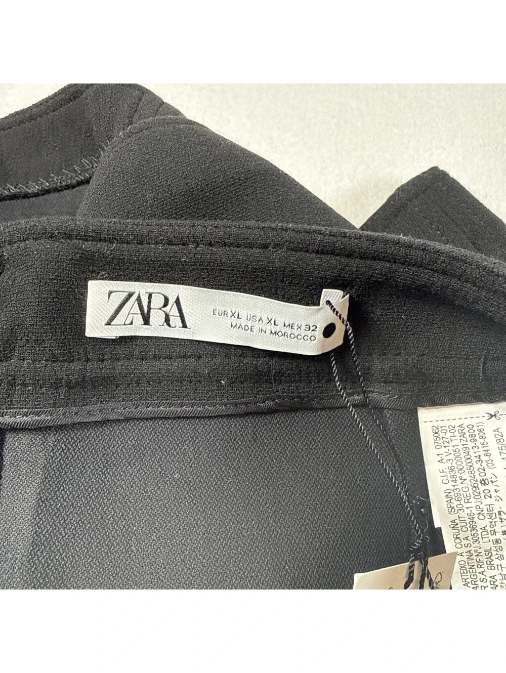 Zara Women Minimalist Tailored Mini Skirt black Size XL New With Tags